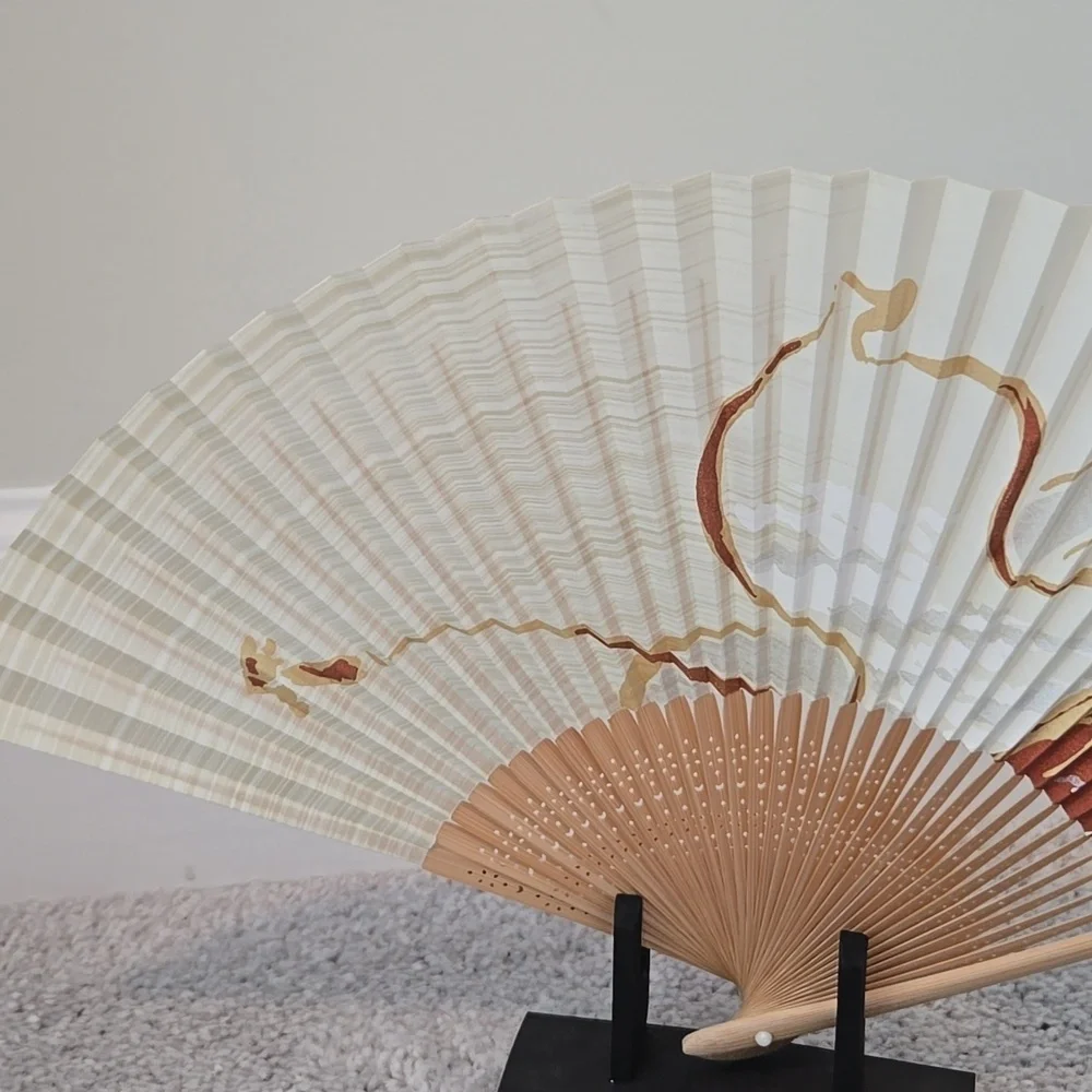 Elegant Decorative Mt. Fuji Fan with Stand